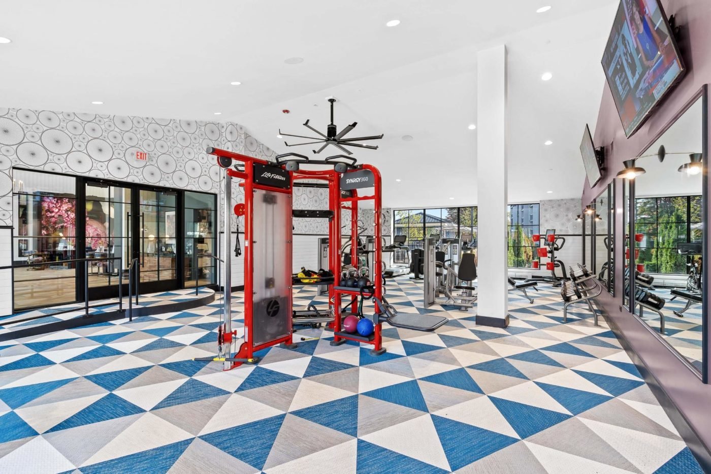Picture of a fitness room in an apartment building